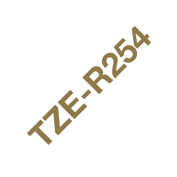 Brother TZe-R254 - Glossy - gold on white - TZER254
