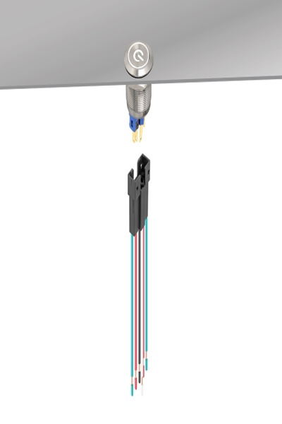 Delock Fassung fÃƒÂ¼r 22 mm 6 Pin Taster oder Schalter - 90791