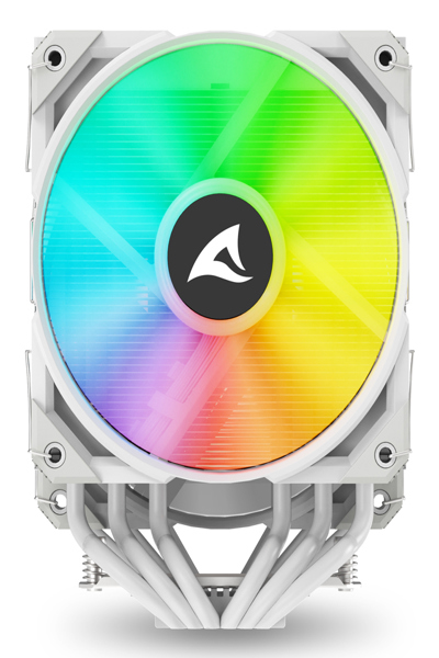 Sharkoon A60 RGB, Refroidisseur d'air, 12 cm, 500 tr/min, 1 800 tr/min, 121,55 m³/h, blanc