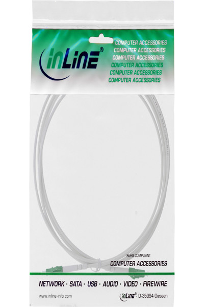 Câble fibre optique simplex en ligne - FTTH - LC/APC8° vers LC/APC8° 9/125 µm OS2 50 m
