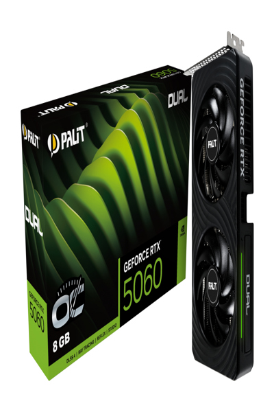 Palit Grafikkarte GeForce RTX 5060 Dual OC 8 GB - 8,192 MB - NE75060S19P1-GB2063D