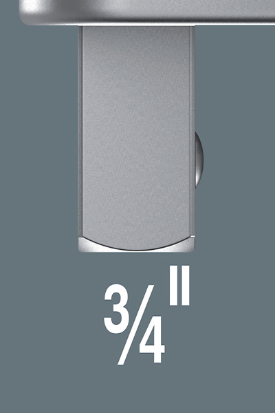 Wera 05078710001, Chrome, 3/4", 1 pièce(s), Acier au chrome-vanadium (Cr-V), 120 mm, 410 g