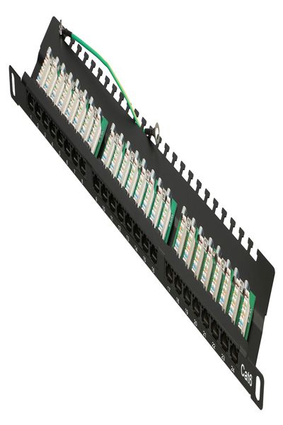 Panneau de brassage noir 24 ports CAT6 UTP 0,5U Extralink