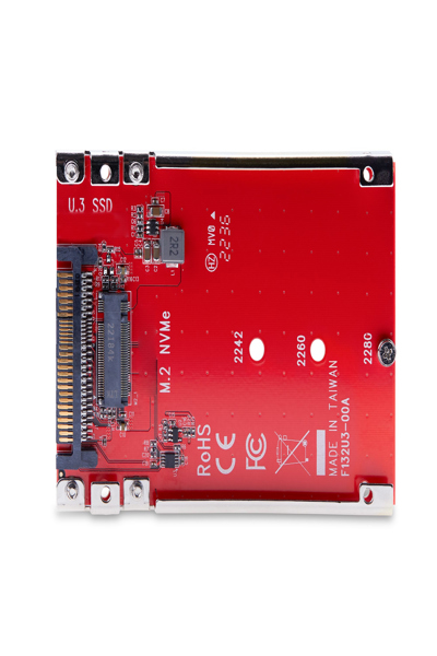 StarTech.com M.2 to U.3 Adapter, For M.2 NVMe SSDs, PCIe M.2 Drive to 2.5inch U.3 (SFF-TA-1001) Host Adapter/Converter, TAA Compliant - 1M25-U3-M2-ADAPTER