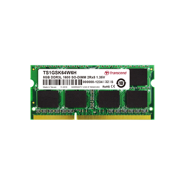 Transcend DDR3-1600 SO-DIMM 8GB - 8 GB - 2 x 8 GB - TS1GSK64W6H