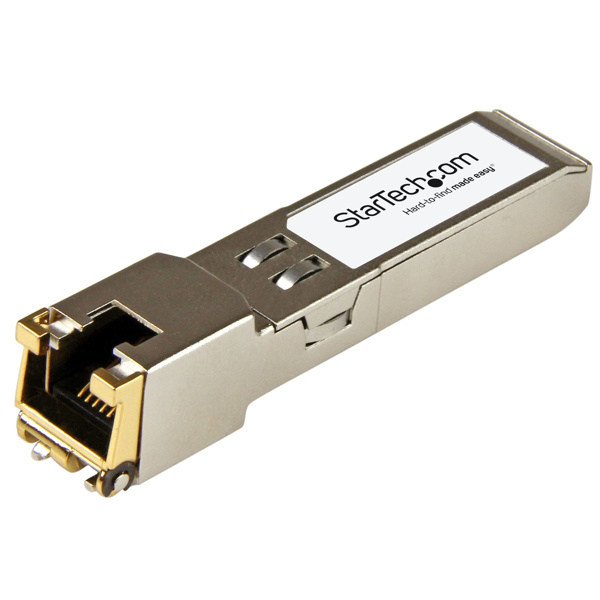 StarTech 10070H-ST transceiver module (SFP module, 10/100/1000Base-TX Extreme Networks compatible, Copper, RJ-45 Copper with DDM) - SFP (Mini-GBIC) Transceiver Module (equivalent to: Extreme Networks 10070H) - GigE - 1000Base-T - RJ-45 - up to 100 m - 10070H-ST