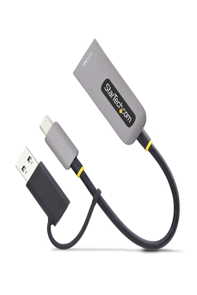 StarTech.com 2,5 GbE USB-C till Ethernet-adapter med USB-A Konverterare - U2GA-USB-C-ETHERNET