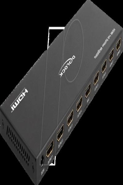 Delock HDMI-splitter 1 x HDMI-ingång till 8 x HDMI-utgång 4K 60 Hz med downscaler - 18654