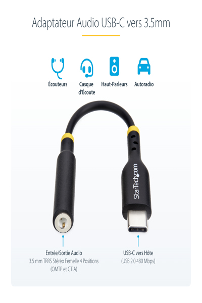 StarTech.com USB-C Audio Adapter to 3.5mm Jack - USBCAUDIO2