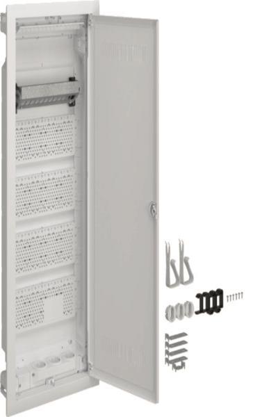 Distributeur encastré Hager Multimedia Volta 5 rangées avec porte plastique fendue