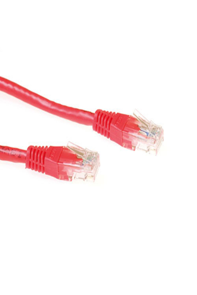 ACT Red 1 meter U/UTP CAT6A patch cable with RJ45 connectors - 1 m - Cat6a - U/UTP (UTP) - RJ-45 - RJ-45 - Red