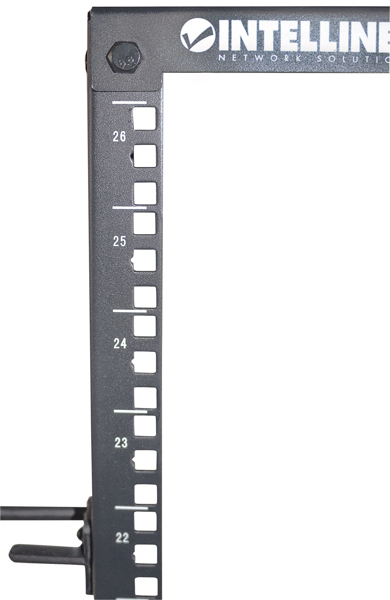 Open frame rack (4 posts) - RAL 9005 - 26U (19") - 714242