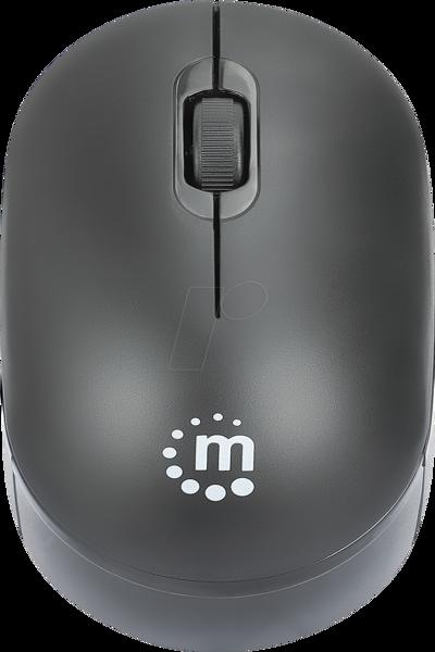 Manhattan Performance III Wireless Mouse - Black - 1000dpi - 2.4Ghz (up to 10m) - USB - Optical - Ambidextrous - Three Button with Scroll Wheel - USB nano receiver - AA battery (not included) - Low friction base - Three Year Warranty - Retail Box - Ambidextrous - O - 190145