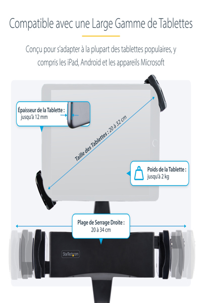 StarTech.com VESA Mount Adapter for Tablets 7.9-12.5 inch - TABLET-VESA-ADAPTER