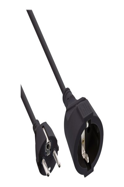 Rallonge InLine Power - noir - 20 m - avec sécurité enfant