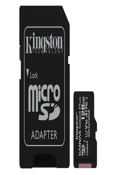 Canvas Select Plus microSDXC 128GB - Kingston UHS-I 100MB/s