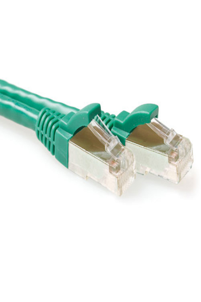 ACT Green 7 meter LSZH SFTP CAT6A patch cable snagless with RJ45 connectors - 7 m - Cat6a - S/FTP (S-STP) - RJ-45 - RJ-45 - Green