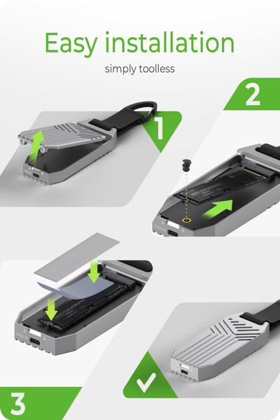 ICY BOX IB-1919M-C42 SSD Enclosure M.2 40Gbps - IB-1919M-C42
