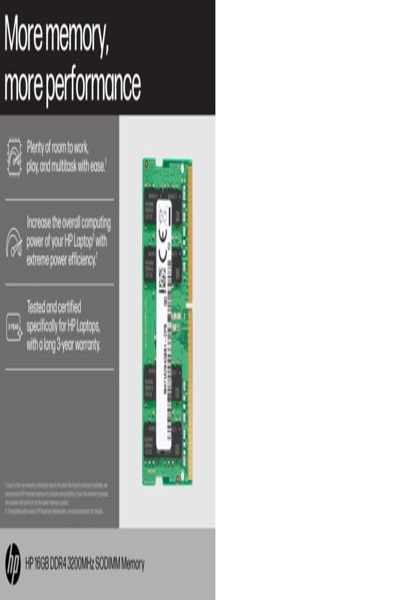 HP 8GB 3200 SODIMM Memory: DDR4 - 8C4X8AA