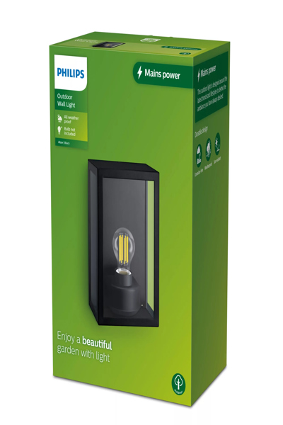 Philips Alzor 8720169266414 AuÃƒÅ¸enwandleuchte E27 Schwarz