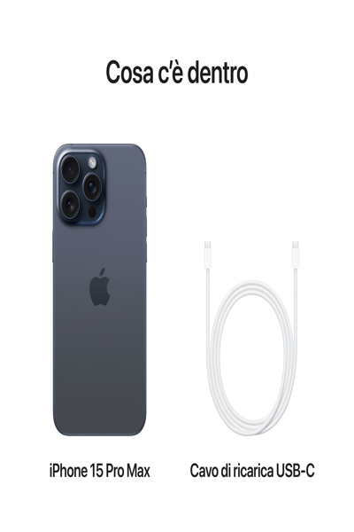 Apple iPhone 15 Pro Max 256GB Blue Titanium - 17 cm (6.7") - 2796 x 1290 pixels - 256 GB - 48 MP - iOS 17 - Titanium - Blue