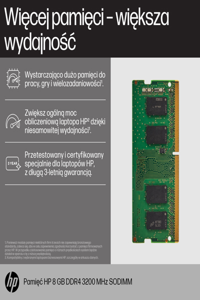 HP 8GB 3200 SODIMM Memory: DDR4 - 8C4X8AA
