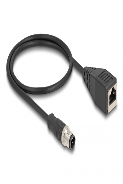 Câble réseau Delock - 4 broches M12 (M) vers RJ-45 (F)