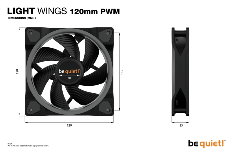 Be Quiet! Light Wings - Case fan - BL072