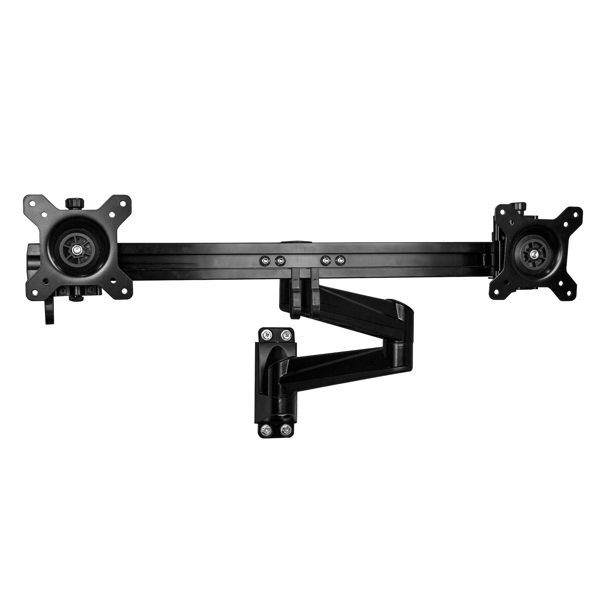 StarTech.com Wall-Mount Dual Monitor Arm - Articulating - 10 kg - 38.1 cm (15") - 61 cm (24") - 75 x 75 mm - 100 x 100 mm - Black - ARMDUALWALL