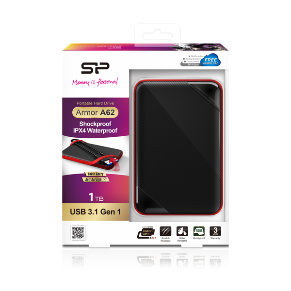 Silicon Power Armor A62 - Hard disk 1 TB - SP010TBPHD62SS3K
