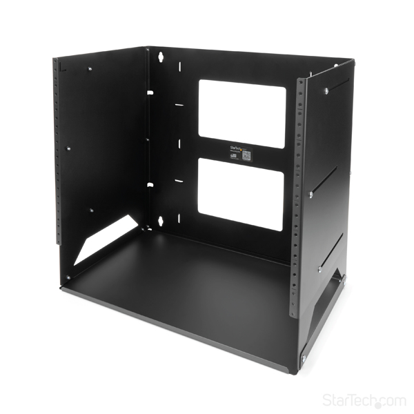 StarTech 8U Open Frame Wall Mount Network Rack w/ Shelf - WALLSHELF8U