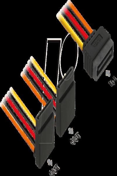 Delock Strömadapter - SATA-ström (P) fäst vid SATA-ström (R) metallklämma - 60170