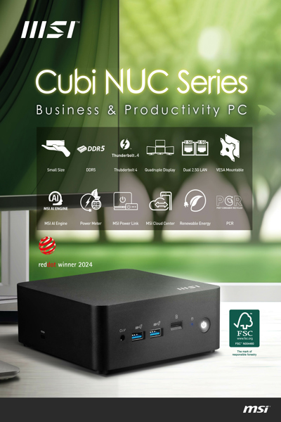 MSI Cubi NUC 1M Intel Core i7 150U Barebone - CUBI NUC 1M I7 150U BB