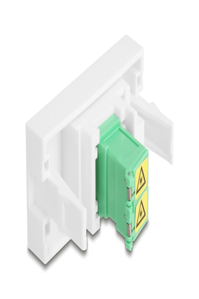Module Delock LC duplex socket laser volet de protection vert/blanc