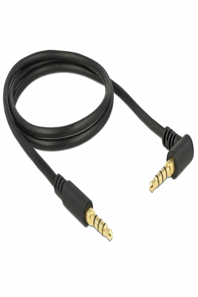 Delock Audio cable - 4-pole mini jack male to 4-pole mini jack male angled - 85610