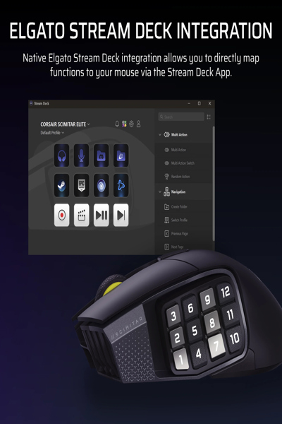 Corsair Gaming-Maus Scimitar Elite Wireless SE