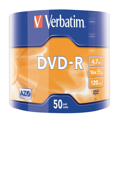 Verbatim 50 x DVD-R - 4.7 GB (120min) 16x - 43788