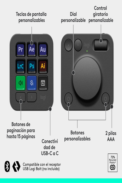 LOGITECH MX CREATIVE CONSOLE KEYBOARD