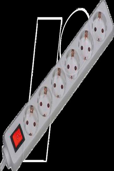 Bachmann 381.244S - 6 AC outlet(s) - White - plastic - 3600 W - 460 g - 41 x 370 x 56 mm - 381.244S