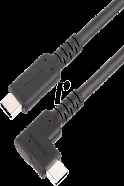 StarTech.com 2m robust rätvinklig USB-C-kabel - RUSB315CC2MBR