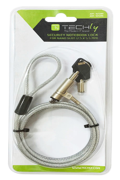 Techly 107289 Steel Cable Security 1.8m - 107289