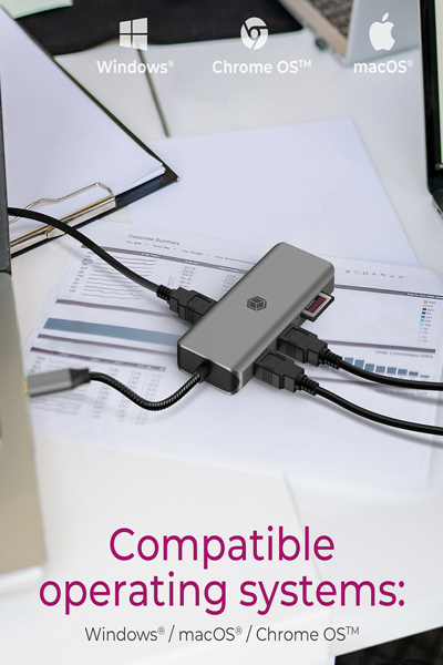 ICY BOX IB-DK4012-CPD 9-i-1 mobil dockningsstation - IB-DK4012-CPD