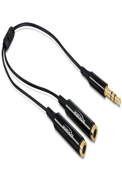 Delock Audio splitter - mini-phone stereo 3.5 mm male to mini-phone stereo 3.5 mm female - 65356