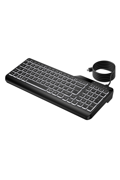 HP 405 Multi-Device Backlit Wired Keyboard: USB-C - 7N7C1AA