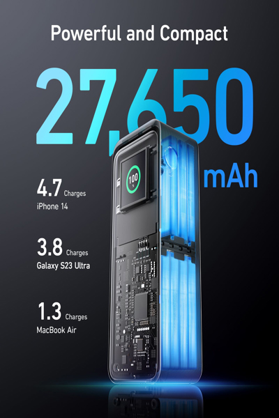 Anker Prime power bank, 27650mAh, 250W, black - A1340011