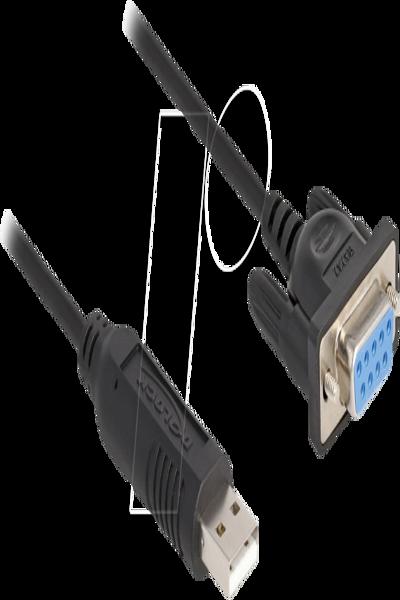 Delock USB 2.0 to Serial RS-232 Adapter Sub-D 9 Socket with Screws Compact - Adapter - Digital - 67382