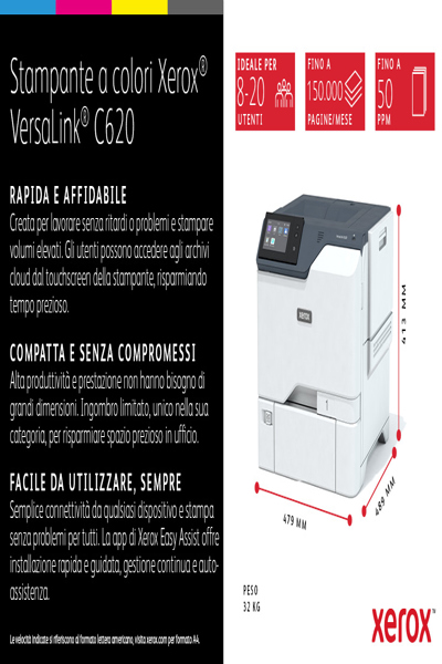Xerox VersaLink C620V/DN - Printer - C620V_DN