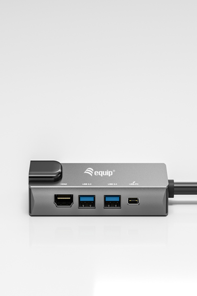 Station d'accueil Equip Dock USB-C->HDMI Gigabit LAN 2xUSB3.0.100WPD 0,25 m