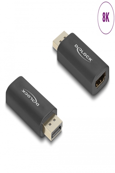 Delock-adapter - DisplayPort-hane till HDMI-hona - 61055