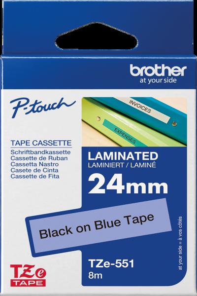 Brother TZe-551 - Svart på blått - TZE551